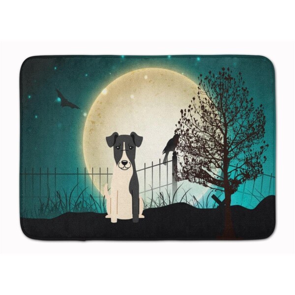 Carolines Treasures Halloween Scary Smooth Fox Terrier Machine Washable Memory Foam Mat BB2288RUG - main